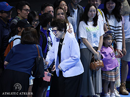 Billie Jean King welcomed by the other guests